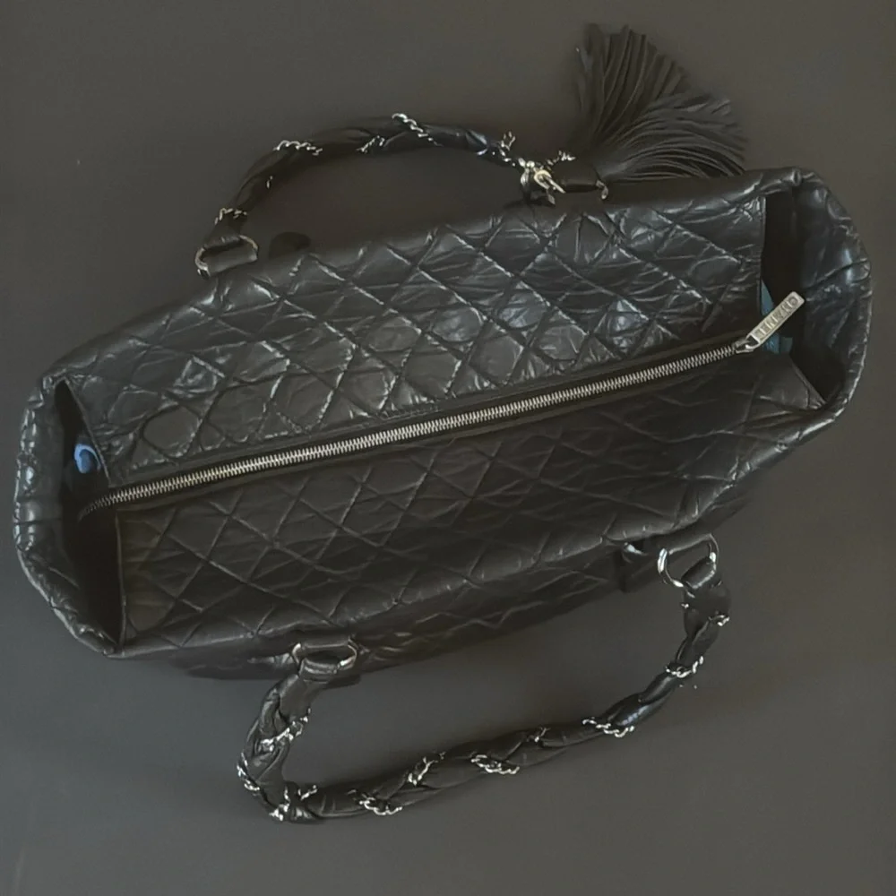 Chanel Ligne Lady Braid Lambskin Quilted Tote